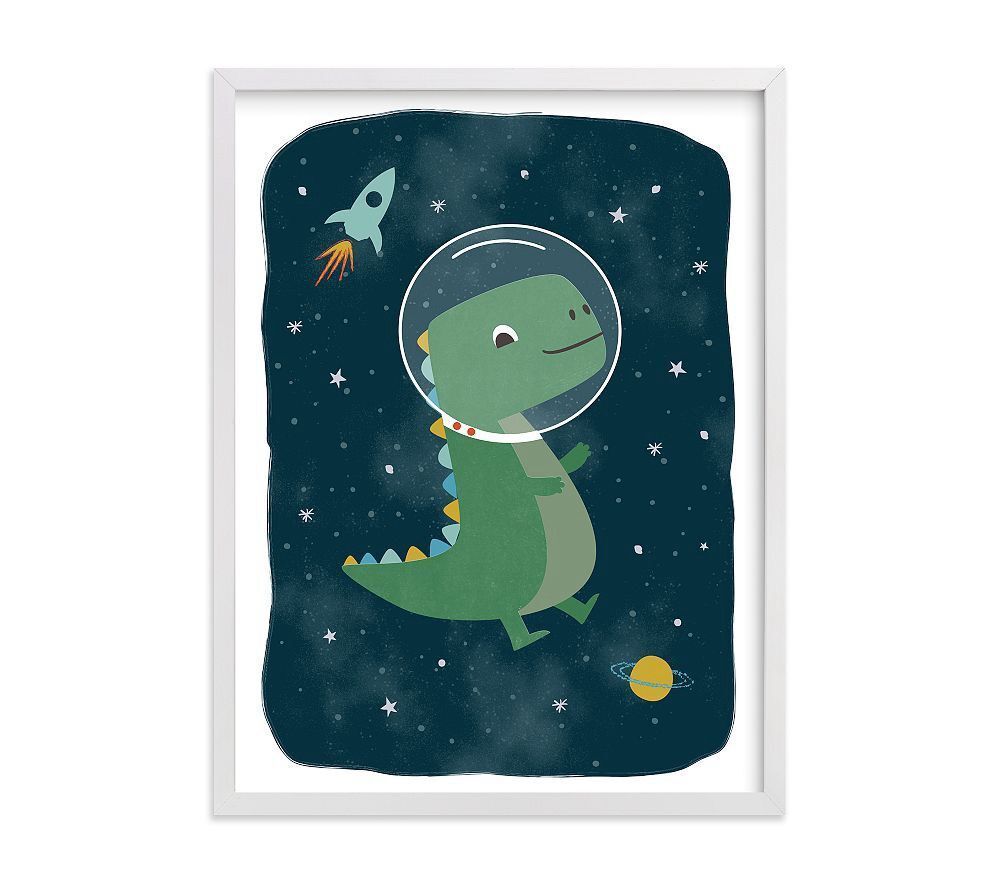 Pottery Barn Kids Minted® Dinos in Space Wall Art by Annie Holmquist